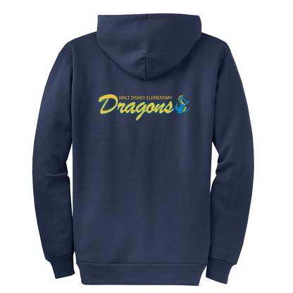Walt Disney Dragons Navy Zip Up Sweatshirt
