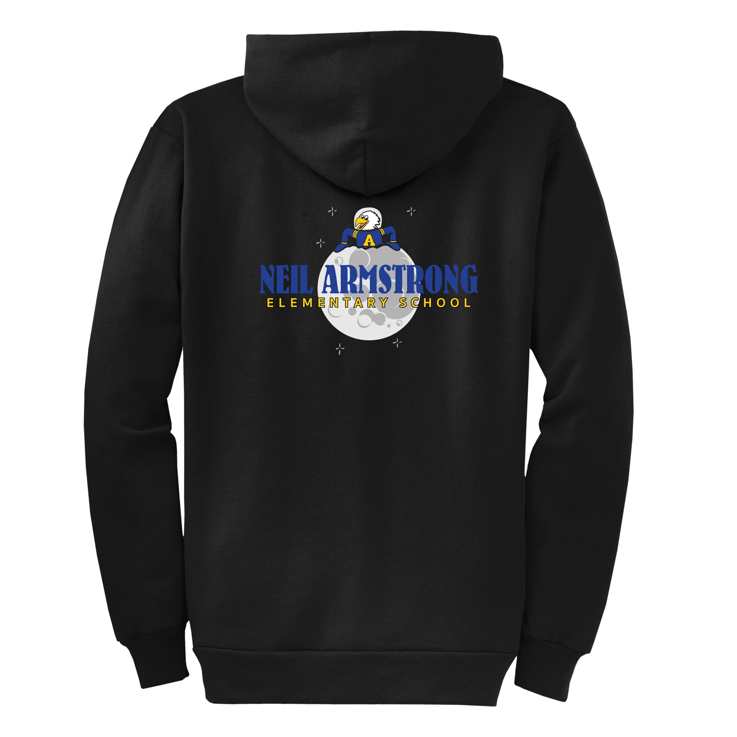 Neil Armstrong Elementary Moon Logo Zip-Up Hoodie
