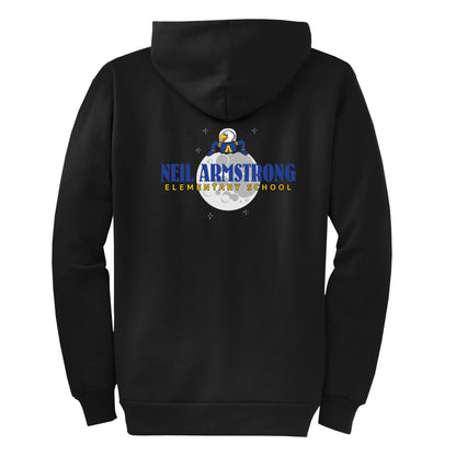 Neil Armstrong Elementary Moon Logo Zip-Up Hoodie