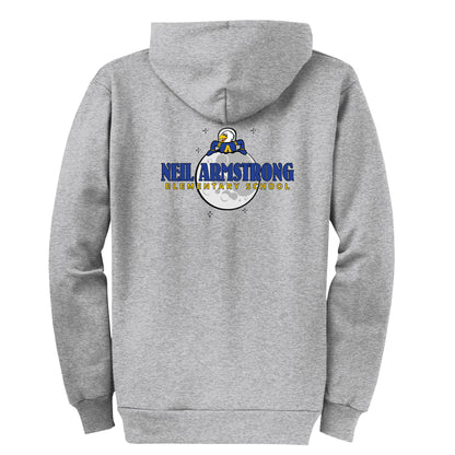 Neil Armstrong Elementary Moon Logo Zip-Up Hoodie
