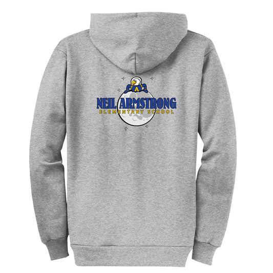 Neil Armstrong Elementary Moon Logo Zip-Up Hoodie