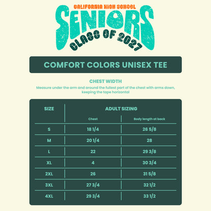 CAL HIGH SENIORS 2027 - Comfort Colors Unisex Regular Fit Tee