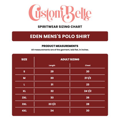 Eden Core Collection - Men's performance polo (Personalization option)