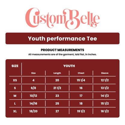 Eden Core Collection - Youth performance Tees (Personalization option)