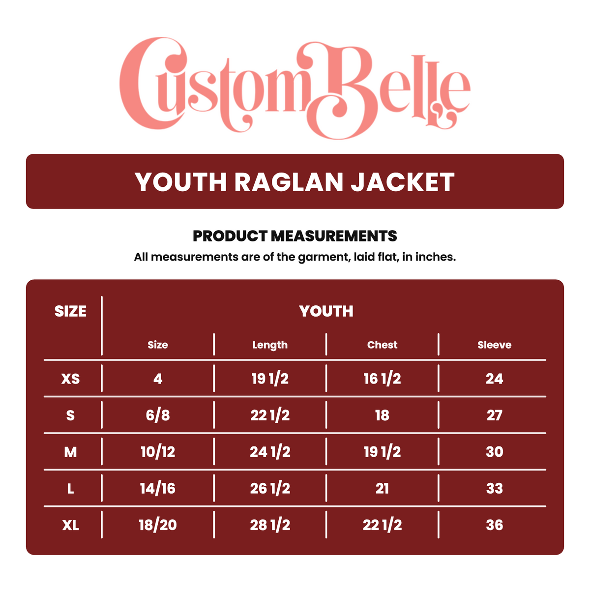 Eden Core Collection - Youth Raglan Jacket (Personalization option)