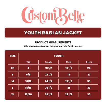 Eden Core Collection - Youth Raglan Jacket (Personalization option)